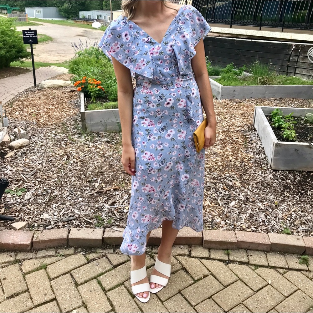 Floral print midi dress